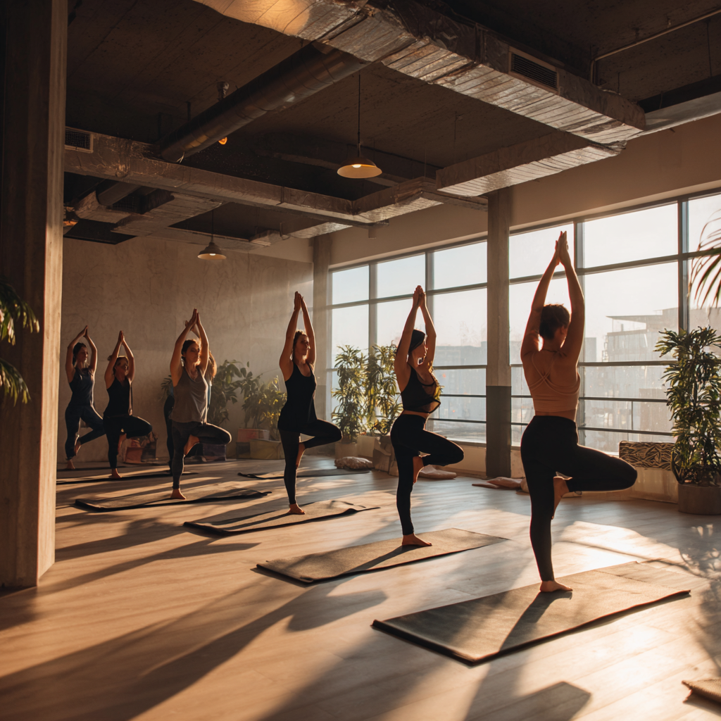 Йога студія з природним освітленням